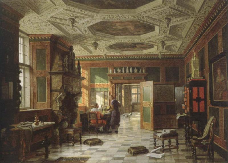 heinrich hansen interior of the rosenborg palace,copenhagen china oil painting image